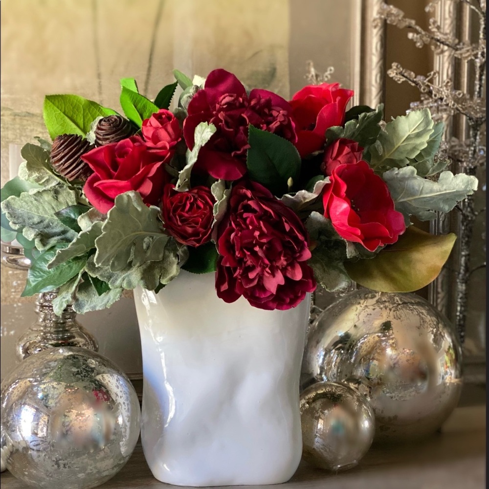 Exquisite Christmas faux floral arrangement